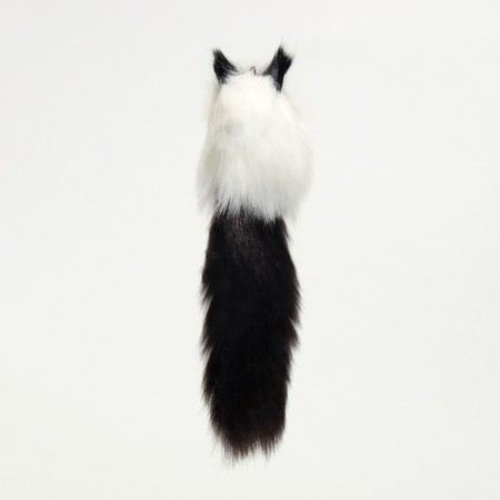 A toy for cats "cat-arc", artificial fur, housing 7 cm, white/black-2