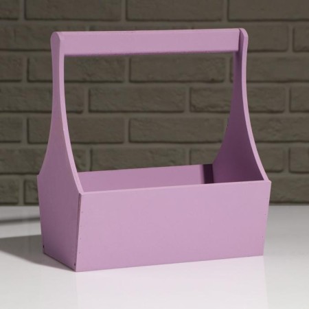 Wooden Kashpo "Willian Long", with a pen, purple, 25 × 12.5 × 10 (28) cm-1