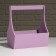 Wooden Kashpo "Willian Long", with a pen, purple, 25 × 12.5 × 10 (28) cm