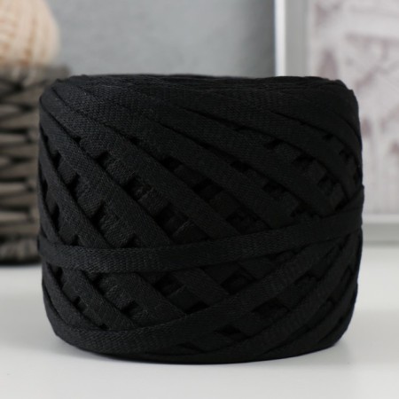 Knitted yarn "Ribbon" 85m/170 ± 5 g (black)