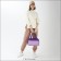 Lightning bag, external pocket, textura, lilac color/purple color