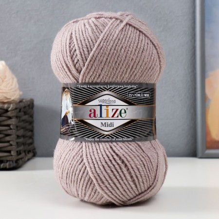 Yarn "Superlana Midi" 25% wool, 75% acrylic 170m/100g (652)