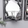 Climber Plastic, glass for 1 candle "Mirror patterns" set 2 pcs D-4 cm silver. 8x13x40 cm 90688