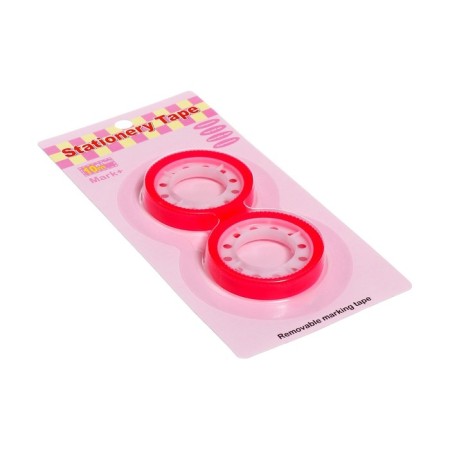 Set 2 pieces, adhesive tape textual (renamed) 75 mm x 10 m, red-3