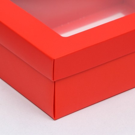 Folding box "red", with a window, 21 x 15 x 7 cm-2