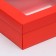 Folding box "red", with a window, 21 x 15 x 7 cm