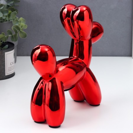 Piggy bank Ceramics "Air Ball - Dog" Red 21x7.5x22 cm-3
