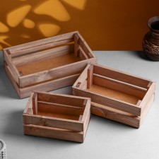 A set of wooden boxes 