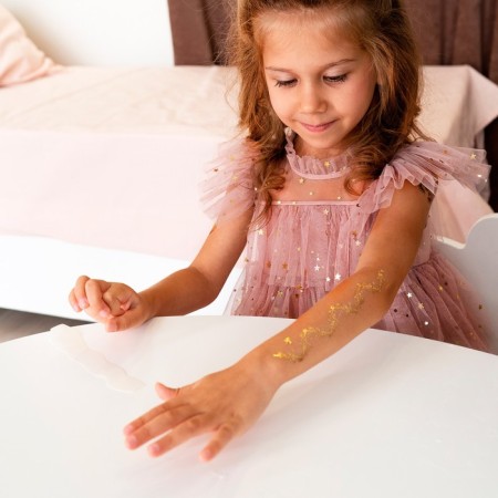 Children's tattoos-transfers, 10 × 15 cm, set 2 sheets, gold, “butterflies”-6