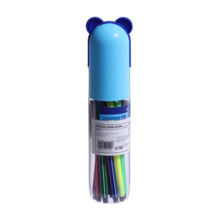 Flomasters 12 colors "Bear", in a tube with a pen, a ventilated cap-8