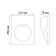 Lamp Cail, 50 W, GU10, white color, 215x255mm