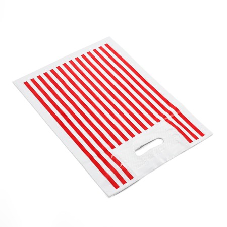 Polyethylene package with a cut with a reinforced handle, KB 30 x 40 cm, 50 μm-1