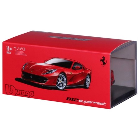 Bburago Ferrari 812 Superfast, Die-Cast, 1:43, Red color-12