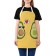 Apron of a kitchen with a photo print "Avocado in love", adjustable, size OS