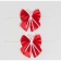 Baltic Babochka wedding for decor, satin, 2 pcs, red