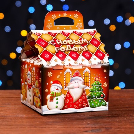 Gingerbread gift box 12 x 12 x 16.8 cm
