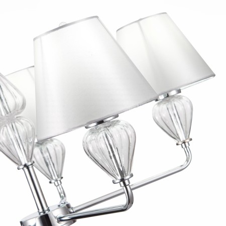 Suspended EVOLUCE lamp. Sle107413-05. Dalida. 5x60 watts, E14, 65x65x41 cm, chromium color-8