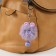 Fluffy on the ring "Star eyes with a bell" purple 8.5x6x6 cm