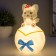 Nightlight "Fox on the Moon" LED 1W 3x LR44 white 10x10x16cm Risalux