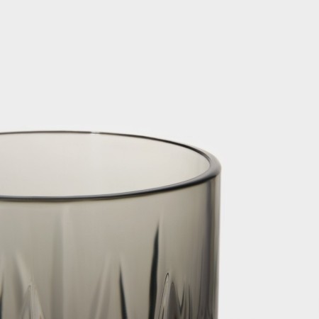 Glass "Faces", 450 ml, 8 × 14 cm, brown color-1