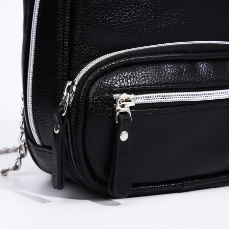 Bag Cross-Bodi Medvedkovo with a zipper, black color-3