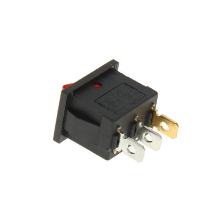 Clivant switch Rexant RWB-206, 250 V, 6A (3C), On-off, mini, red, with backlight-1