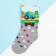 Socks for the boy "Blue Tractor", 14-16 cm, color gray color