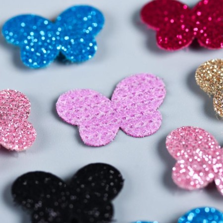 Hair clips, butterflies, 8 pcs "Velcro", Winx-3