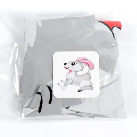 Foil ball 20 "Funny bunny, gray, under the air-3