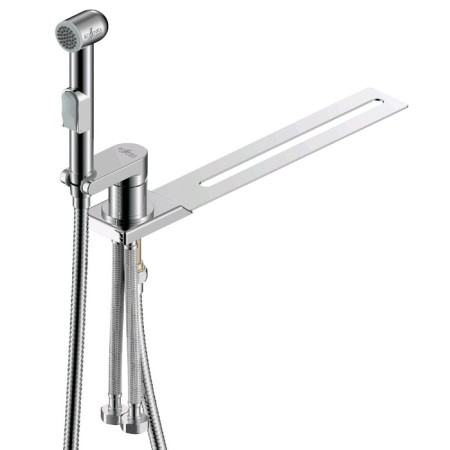 Rossinka X25-56 bidetor, with a hygienic shower installed on the toilet, chrome