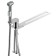 Rossinka X25-56 bidetor, with a hygienic shower installed on the toilet, chrome