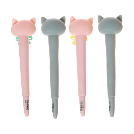 Gel-ghost handle, blue rod, soft case, cat with a bow of a mix-1