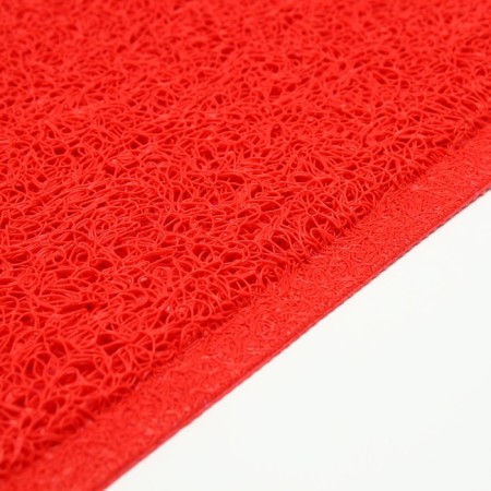 2-in-1 rug for a bowl/animal toilet "Paw", 40 x 30 cm, red-3