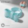 Ring "Bow" voluminous, blue color, size 18