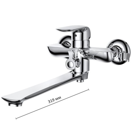 Bath mixer d & k venice.gondola da1023301, one -leaf, chrome