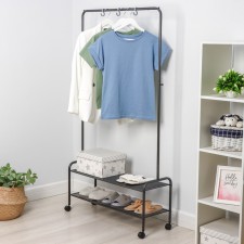 Valencia 32m clothing stand, 91.5 × 30 × 162 cm, graphite color