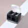 Cosmetic sharpener, with a lid, double, black color
