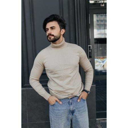 Jumper male ise, size 54, beige color-1