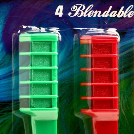 Shallows for hair with a nozzle, set 4 colors-1