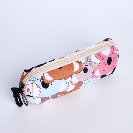 School backpack from textiles on a zipper, 3 pockets, pencil case, color colorful color-8