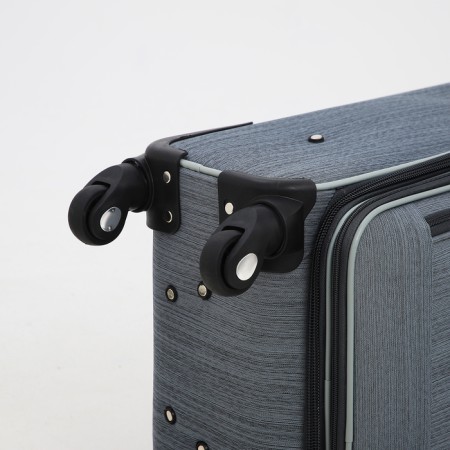 Small suitcase 20 "on lightning, code castle, with extension, color gray color-7