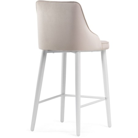 Barry atani metal stool/velor, white/cream 48x44x97 cm-3