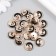 Buttons plastic for creativity 2 punctures "Golden Wave on black" set 20 pcs 1.5x1.5 cm