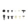 Clips and fasteners, 12 species, set 146 pcs
