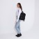 Women's backpack made of artificial leather with lightning, black color