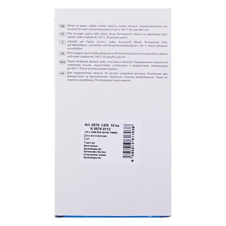 Permanent mowed marker 5.0 mm centropen 8576, line 1 - 4.6 mm, black color-2