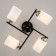 Lamp Citilux "Henry" CL130245, 46x46x1.5 cm, 4x75W, E27, Black Color Black