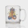New Year's glass tea mug "Mystical snakes", 320 ml, mix