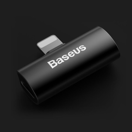 Baseus adapter with Lightning on 2XLightNing 8 PIN, black-3