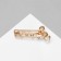 Brooch "Notes", white color in gold